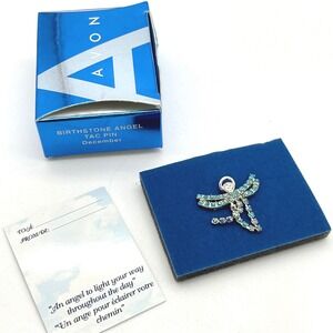 Avon December Birthstone‎ Angel Tac Pin Brooch New in Box